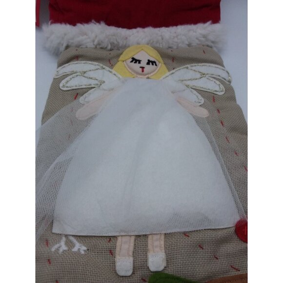 Pottery Barn Kids Sadie Angel Woodland Christmas Holiday Stocking  Quilted Xmas - Picture 3 of 12